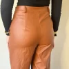 Calça De Couro Marrom - Image 3